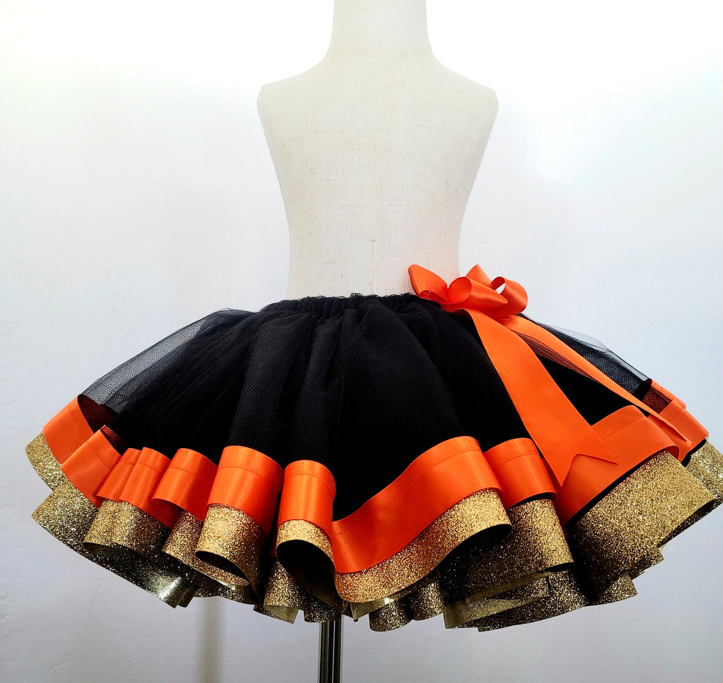 Halloween Orange and Black Tutu Set