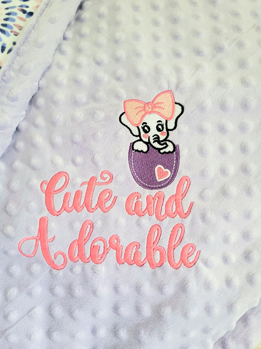 Purple Cute and Adorable Baby Blanket
