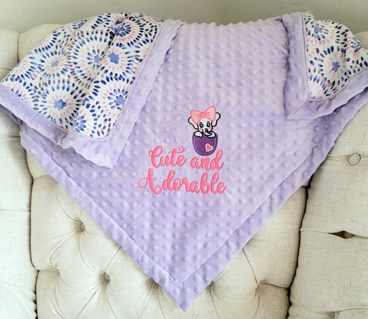 Purple Cute and Adorable Baby Blanket